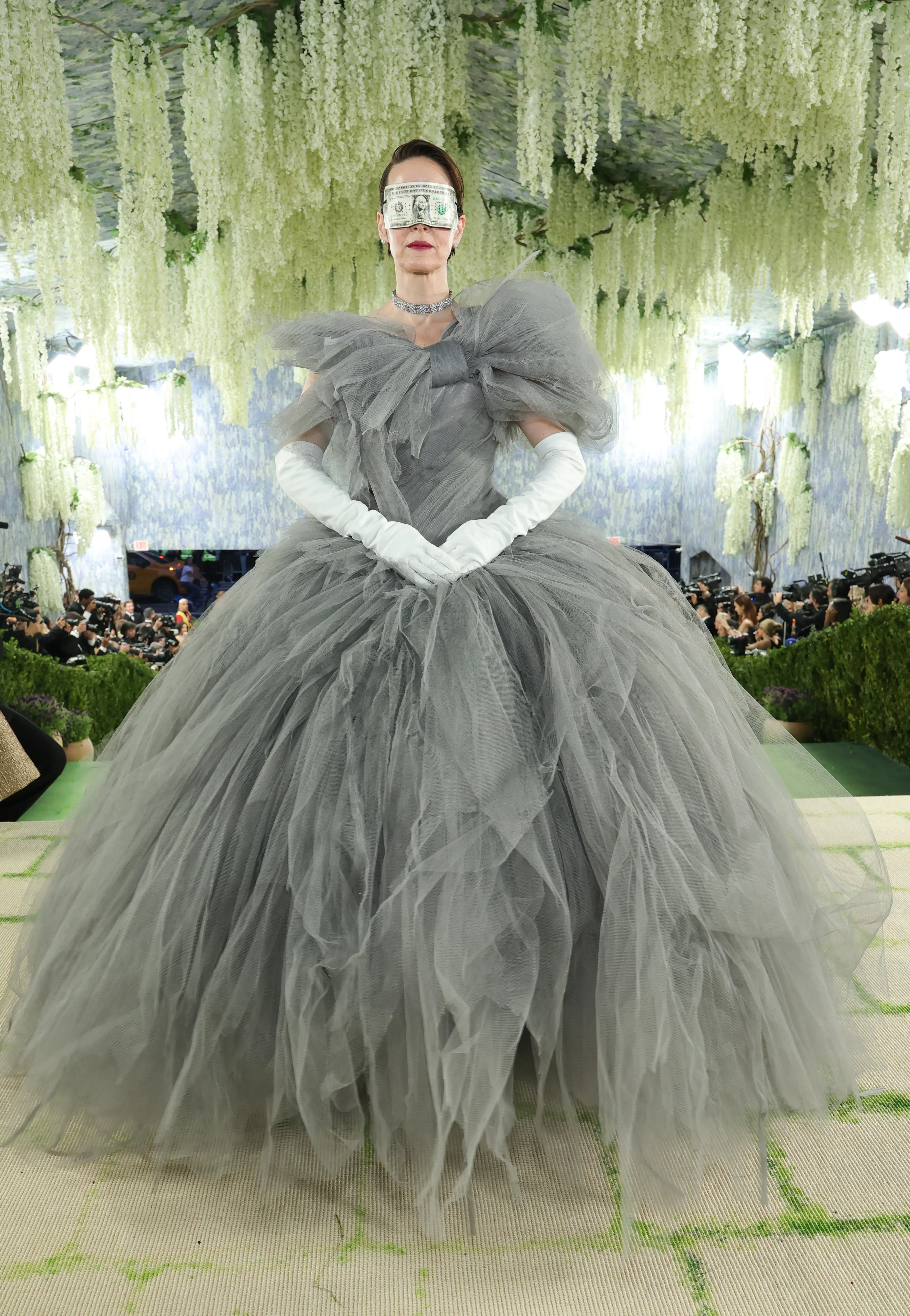 The star said her look was called 'The One Per Cent' (Kevin Mazur/MG26/Getty Images for The Met Museum/Vogue)
