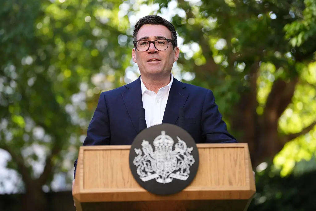 Andy Burnham announced the plans (Photo by Jonathan Brady - WPA Pool/Getty Images)