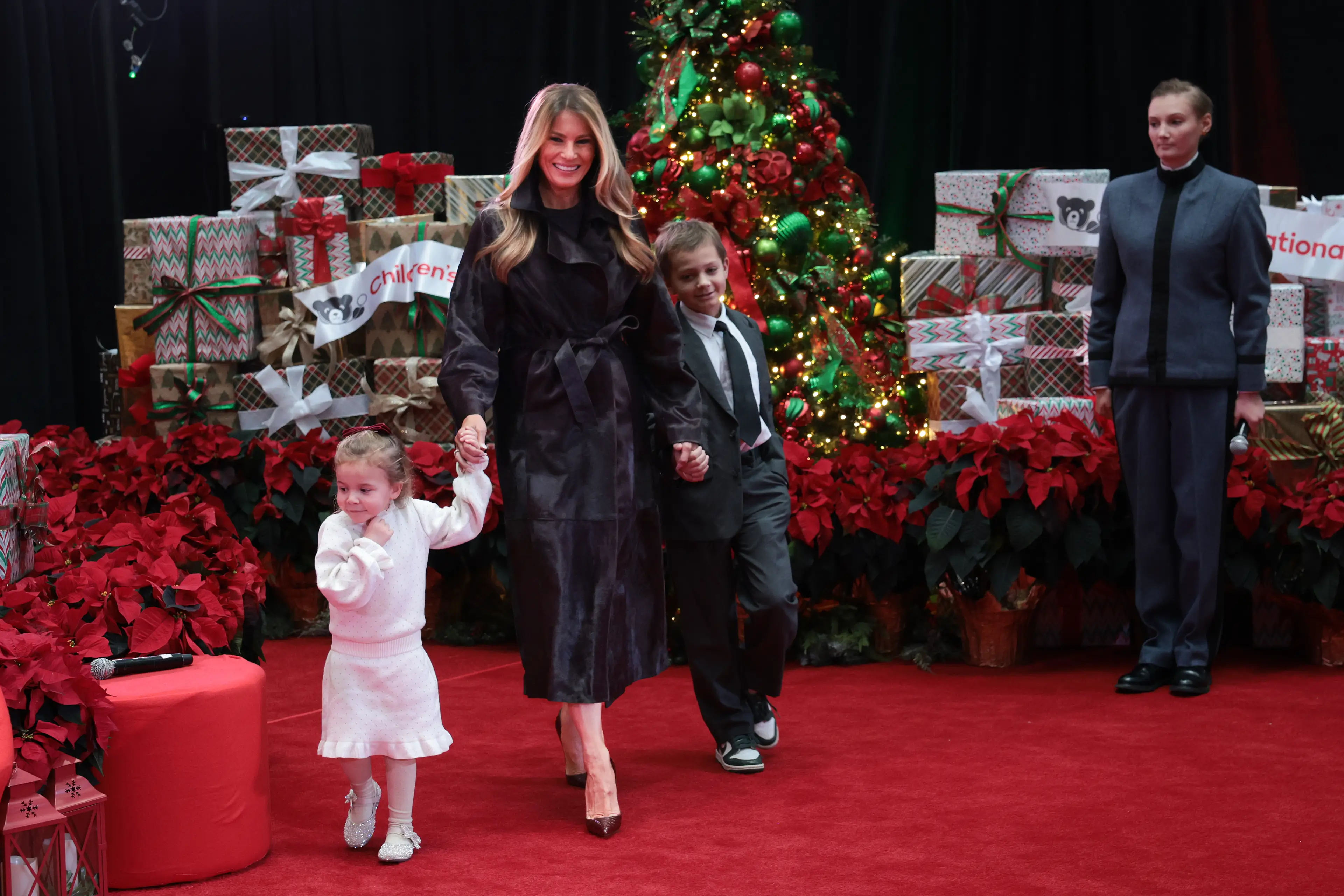 Melania was reading to children in hospital (Anna Moneymaker/Getty Images)