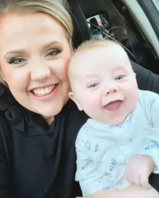 Little Alfie with mum Caroline.