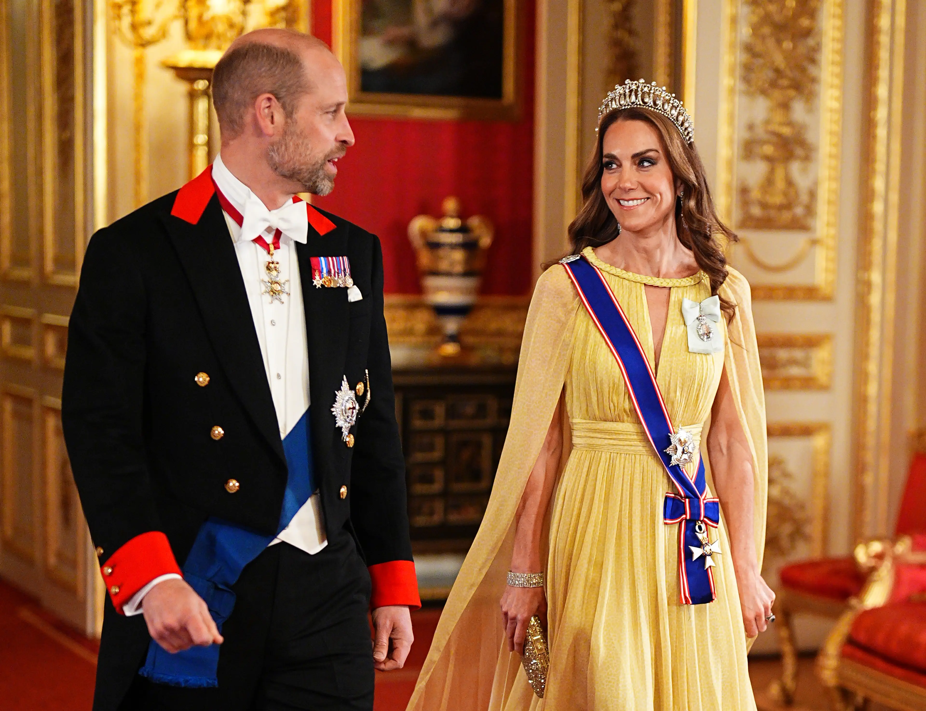Prince William and Princess Catherine attended King Charles' dinner (Aaron Chown/Press Association)