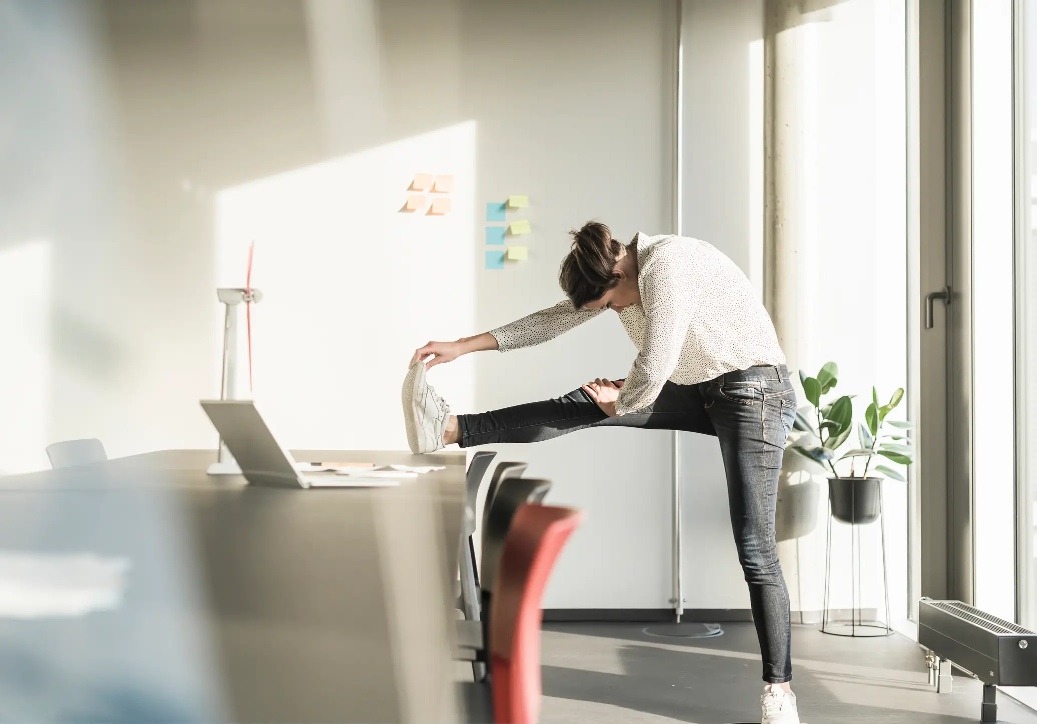 Stretching at your desk combats the risks (Getty Stock Image)