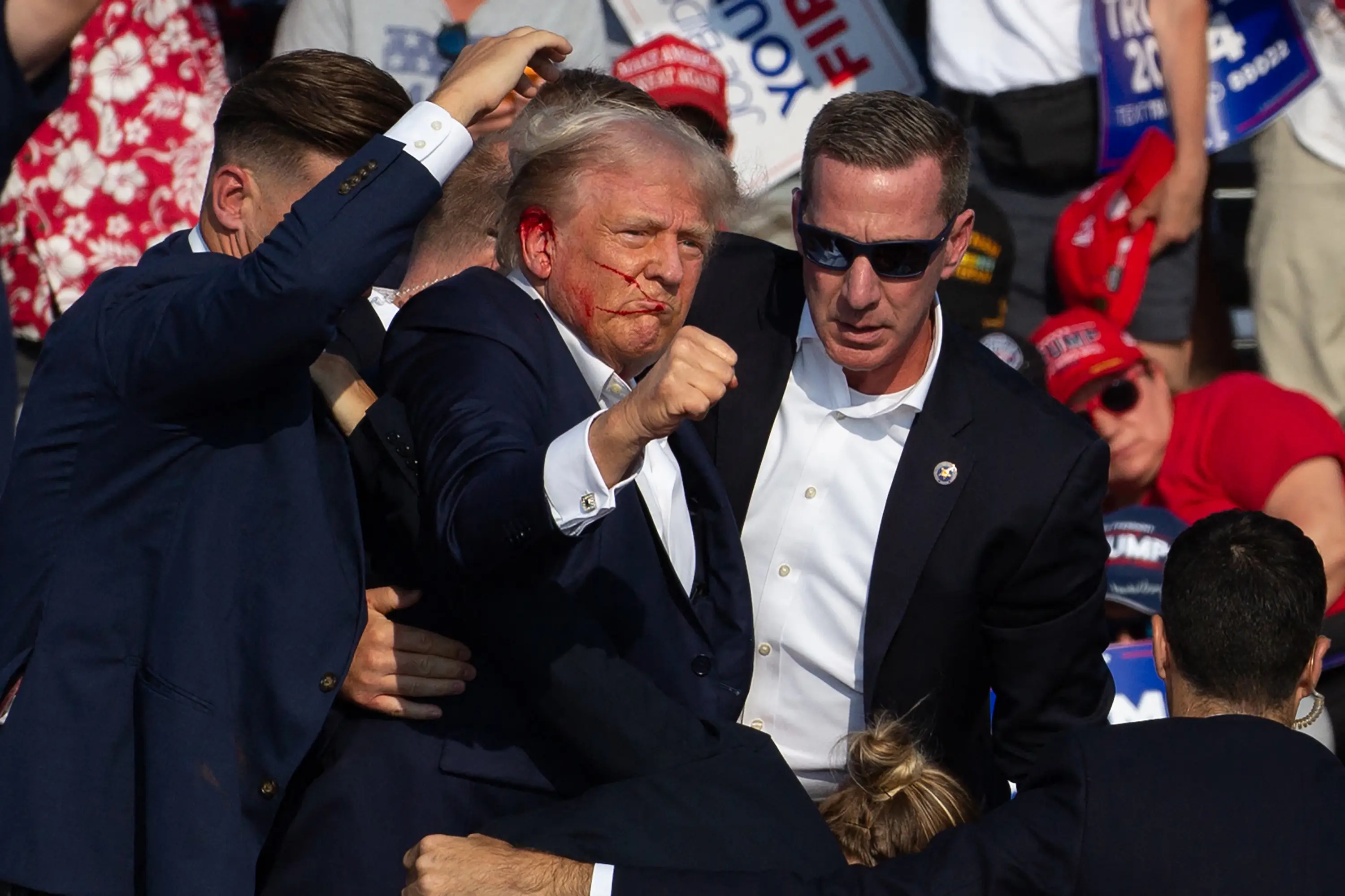 An audience member was killed as a result of the assassination attempt on Donald Trump (REBECCA DROKE/AFP via Getty Images)