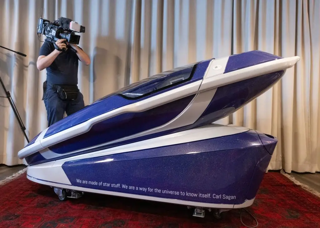 The Sarco pod prior to first use (ARND WIEGMANN/AFP via Getty Images)