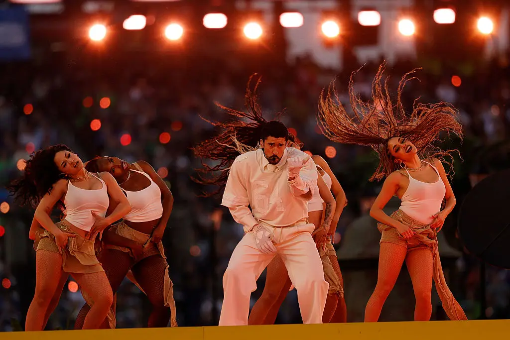 Bad Bunny performed a record-breaking set (Bob Kupbens/Icon Sportswire via Getty Images)