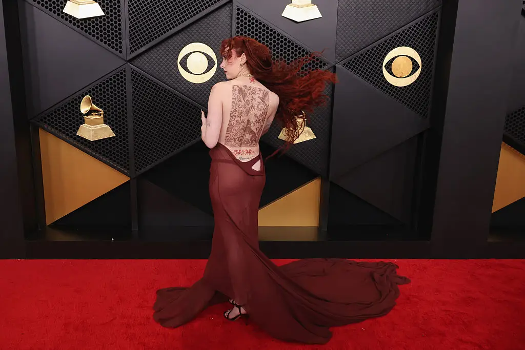 The singer's dress left very little to the imagination (John Shearer/Getty Images for The Recording Academy)