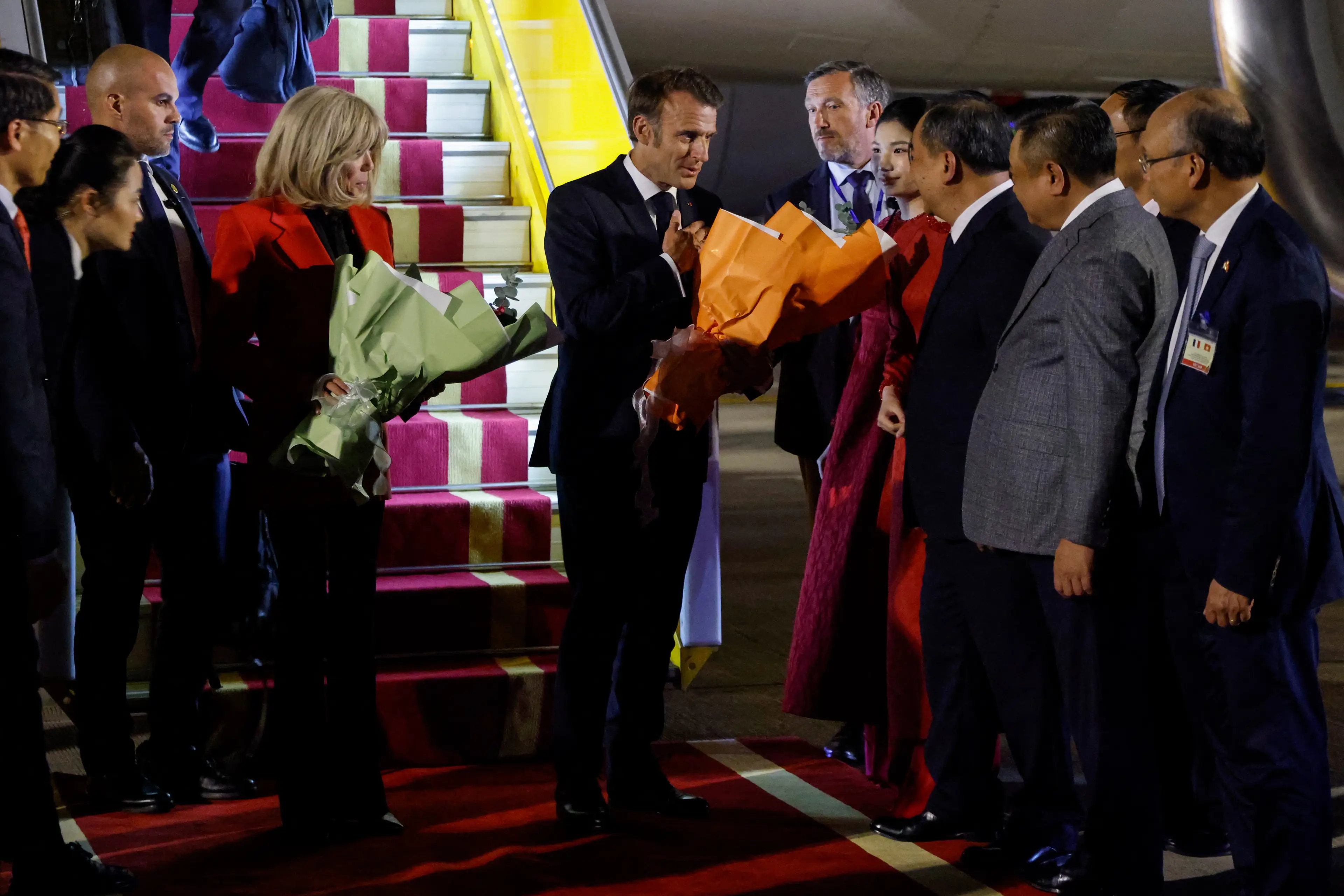 Macron later addressed the 'slap' (LUDOVIC MARIN/AFP via Getty Images)