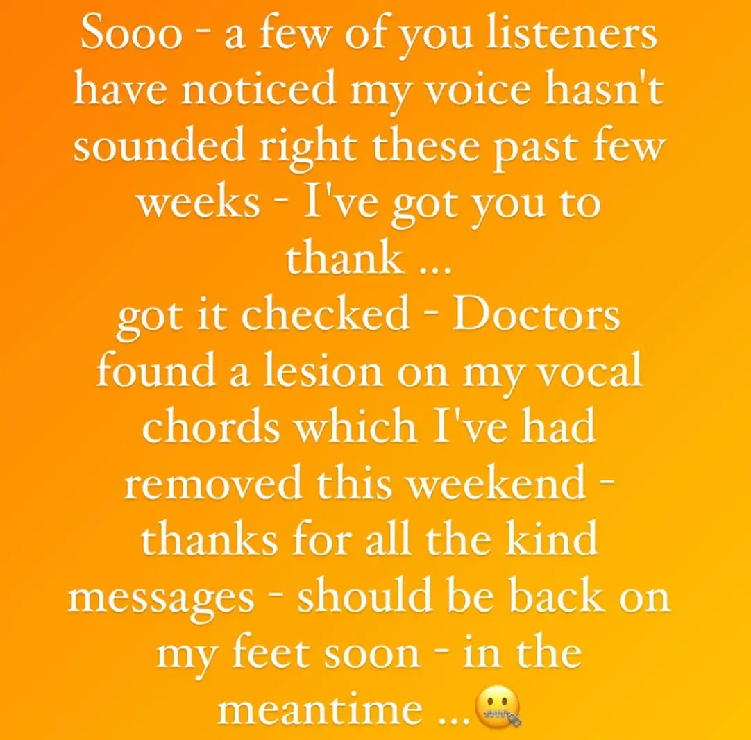 Jamie thanked his fans for urging him to see a GP (Instagram/@jamietheakston)