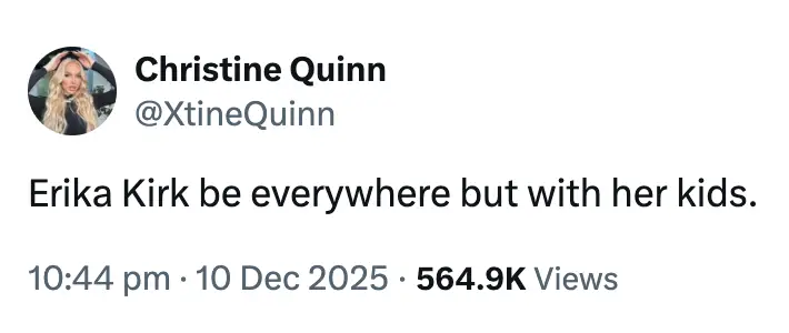 Quinn took aim at Erika (X)