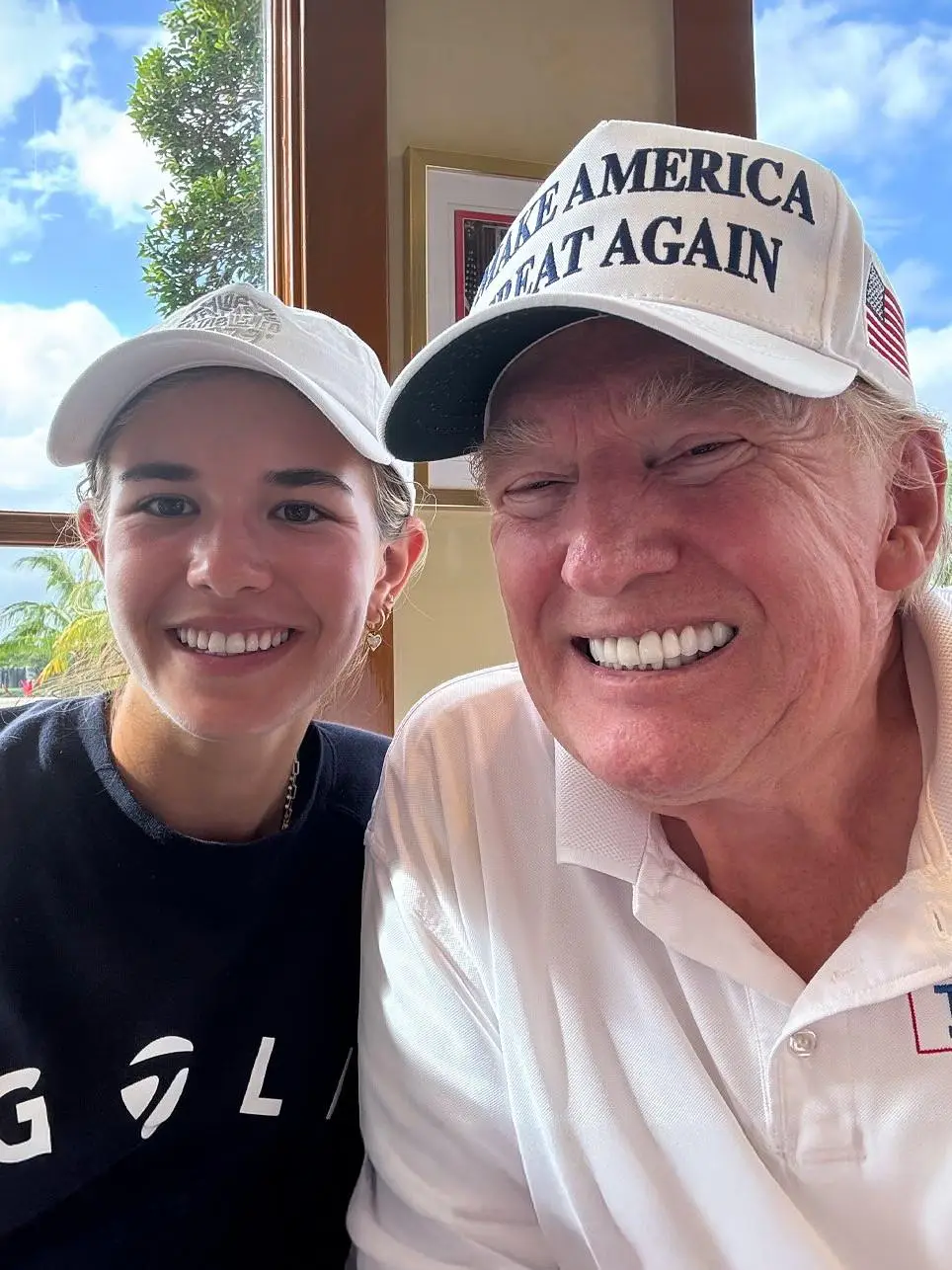 Kai Trump, 18, is the oldest child of US president Donald Trump's son Donald Trump Jr. and his ex-wife Vanessa (Instagram/@kaitrumpgolfer)