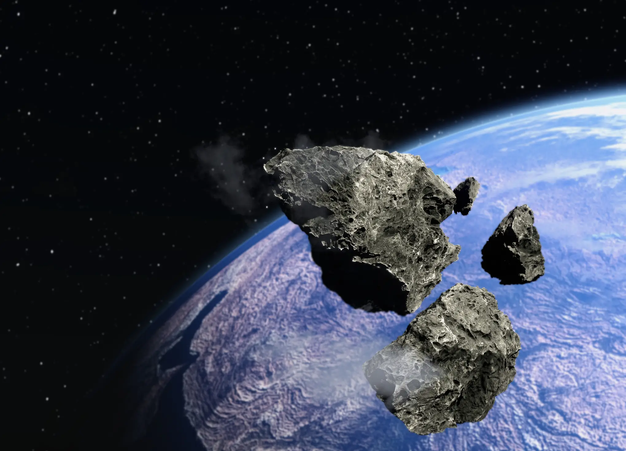 Asteroids are small, rocky objects that orbit the Sun (Getty Stock Image)