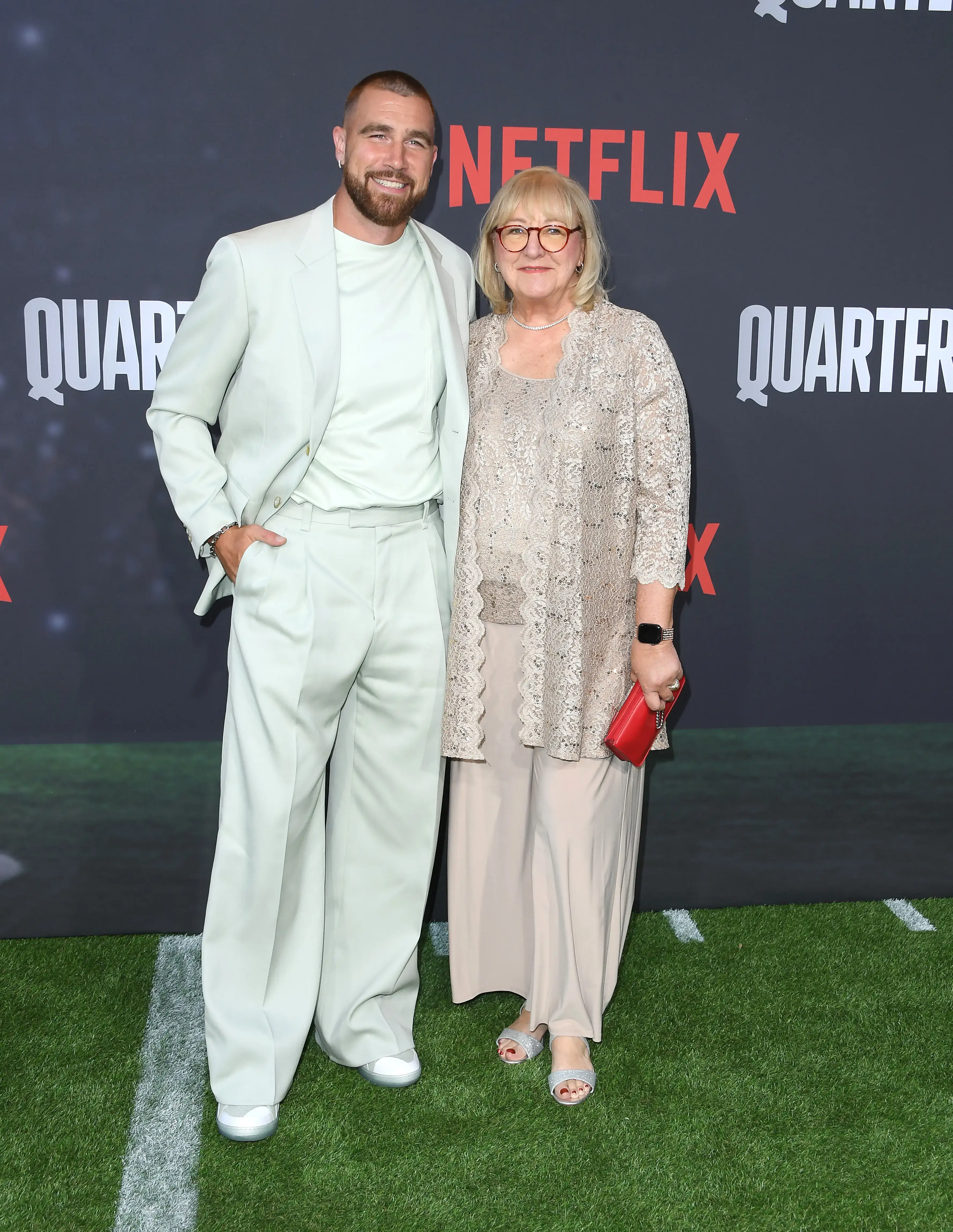 The NFL star with mum Donna Kelce (Steve Granitz/FilmMagic)