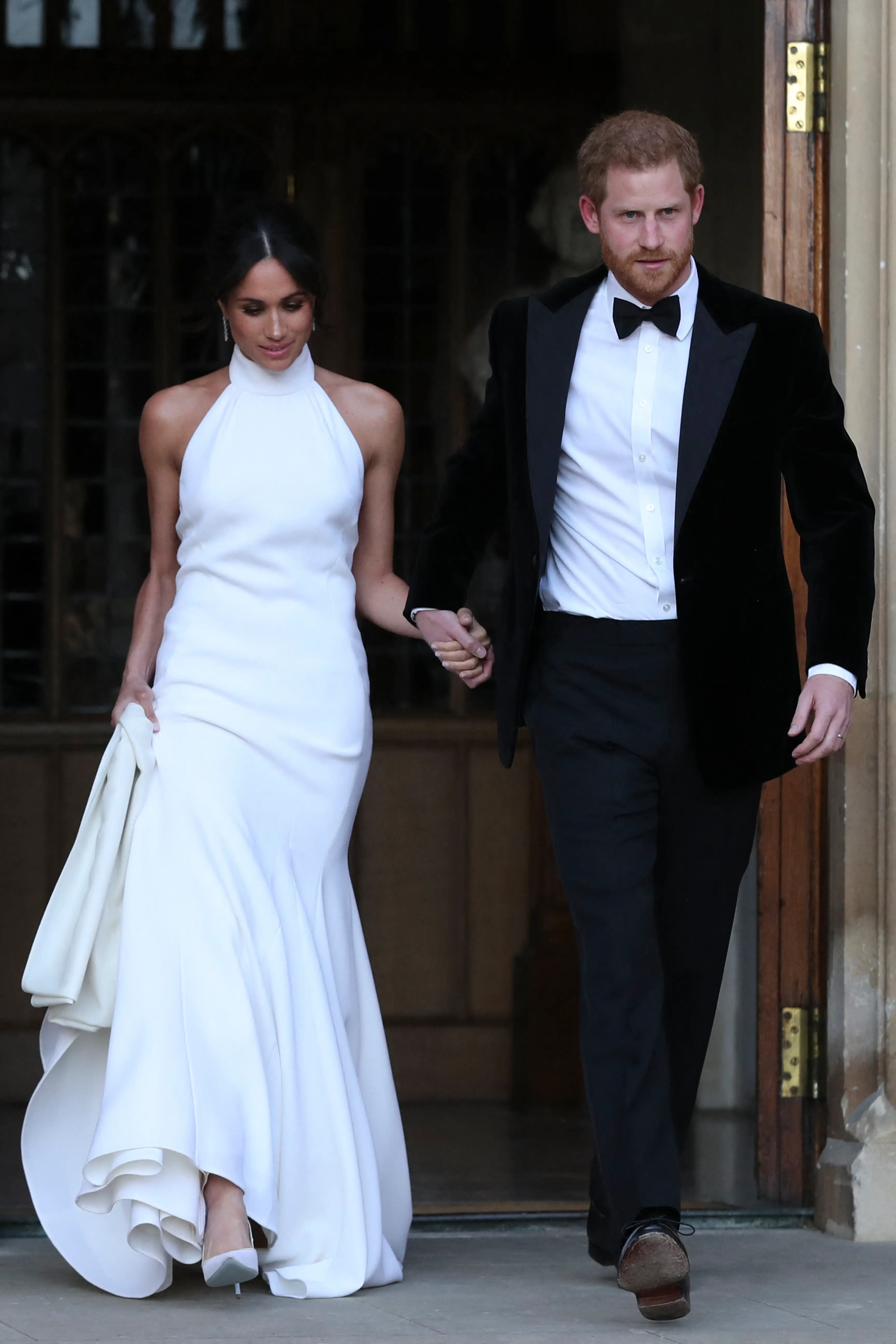 Meghan changed into a second wedding dress (Steve Parsons / POOL / AFP via Getty Images)