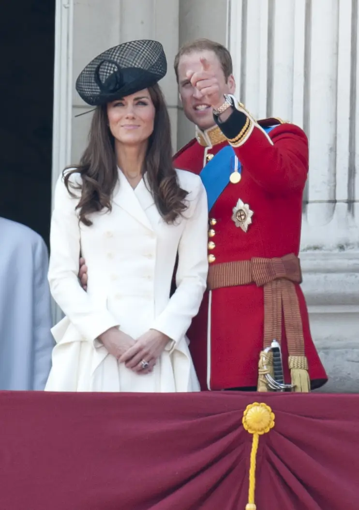 At one point during the 2011 celebration, William placed an arm around Kate (Mark Cuthbert/UK Press via Getty Images)