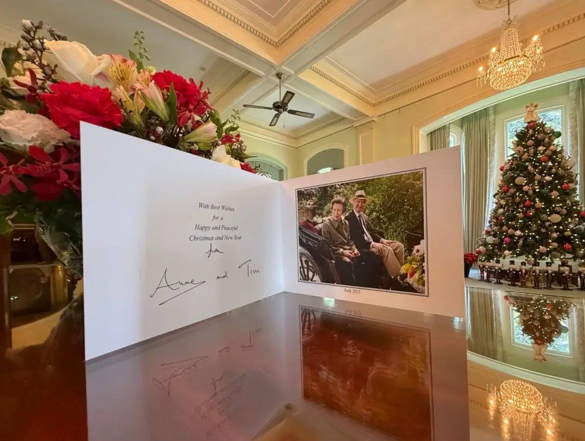 Princess Anne's 2025 Christmas card was revealed earlier this week (Instagram/@qldgovernor)