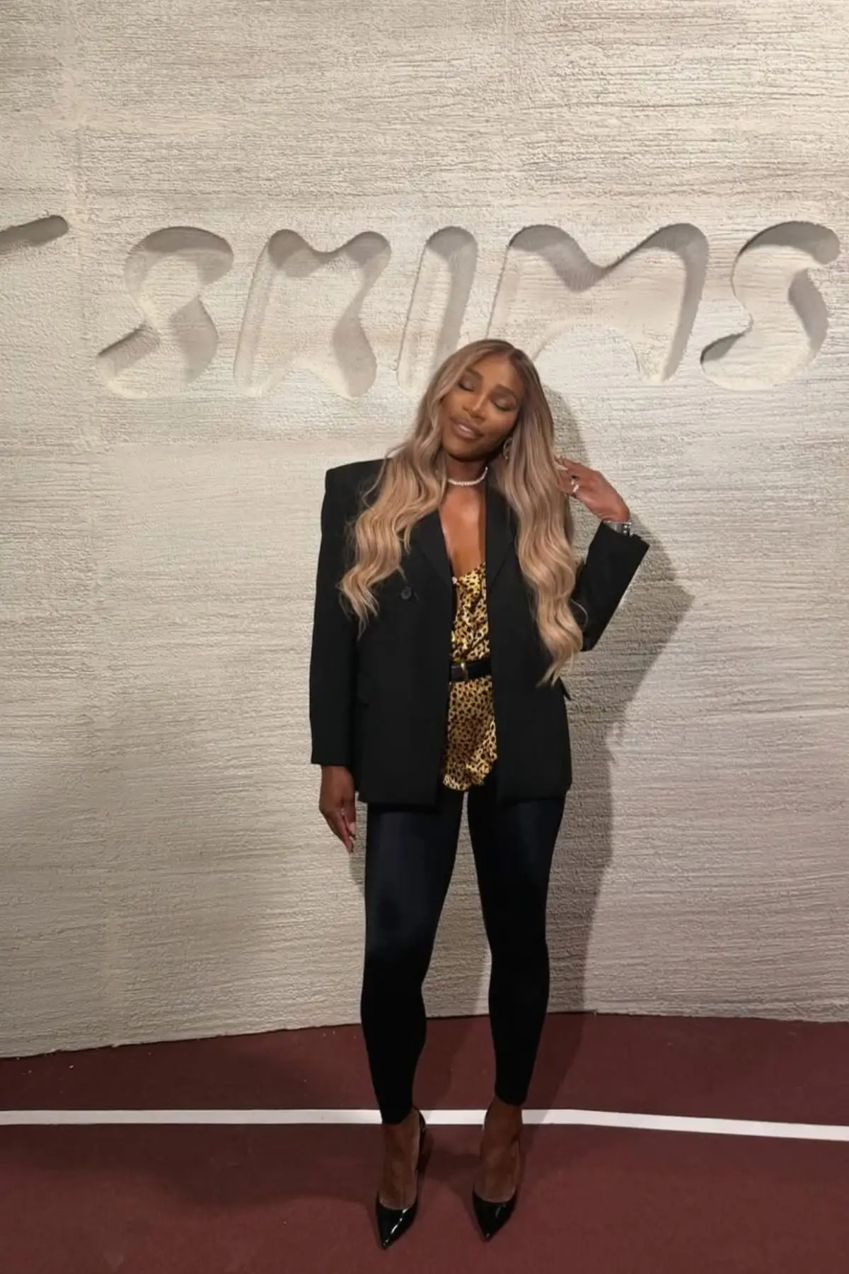 Serena Williams was celebrating the release of the Skims x Nike collaboration in New York City (Instagram/serenawilliams)