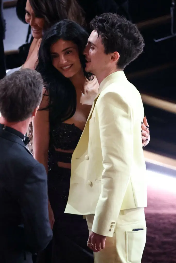 Timothée Chalamet and Kylie Jenner were seen looking very cosy at the Oscars (Rich Polk / Contributor / Getty)