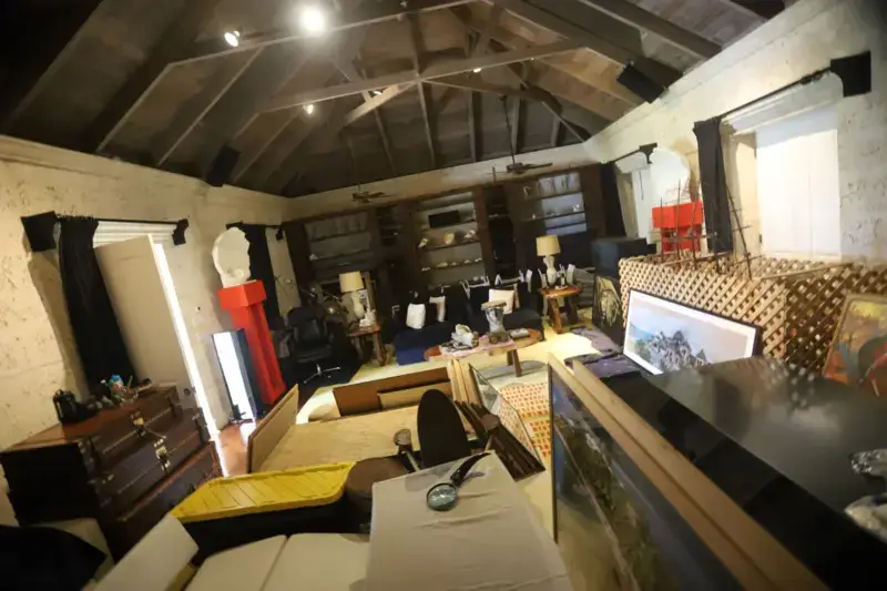 Much of the house appears to be packed away, with furniture stacked up and artwork removed from the walls (House Oversight Committee)