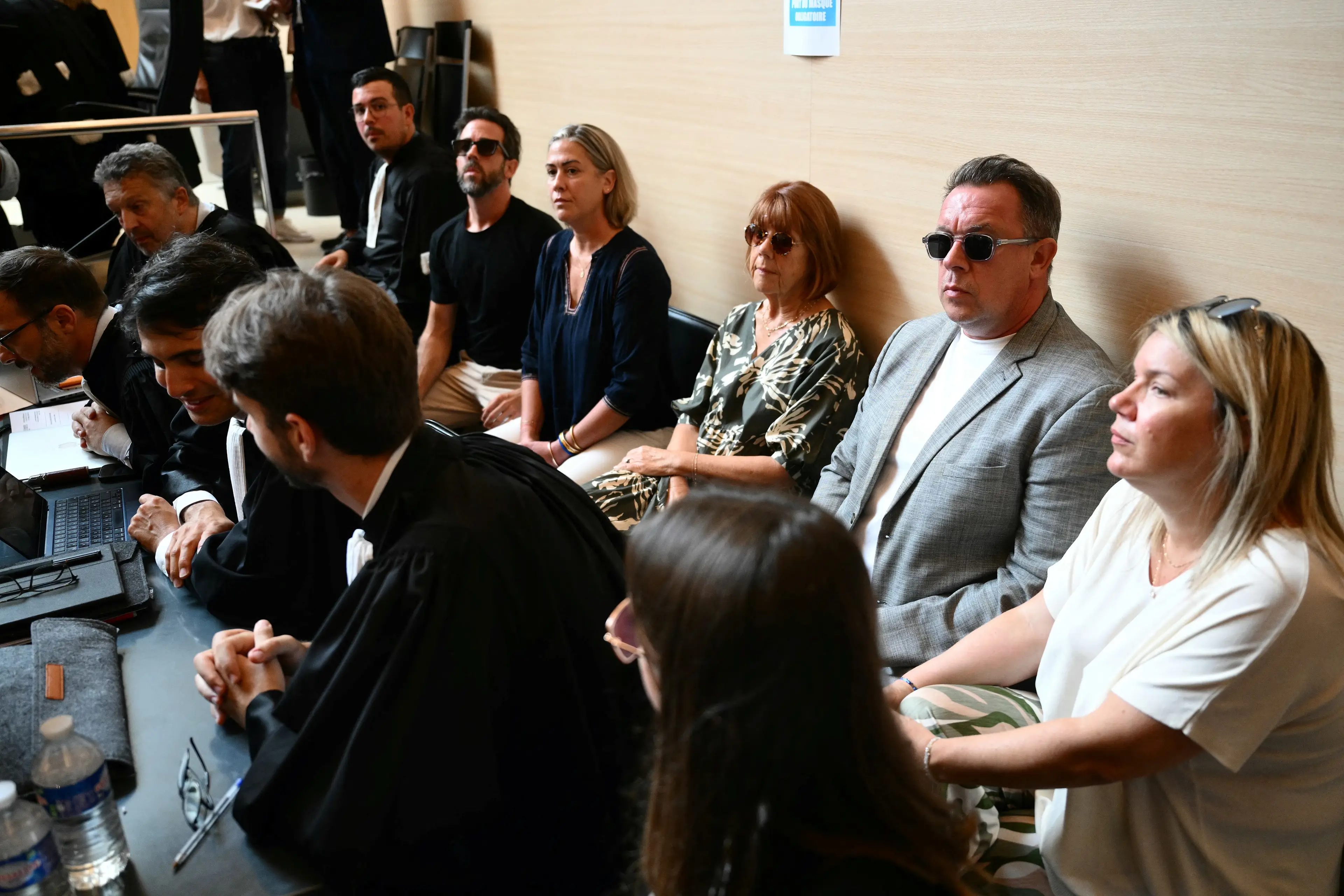 Gisèle was accompanied by her three children in court this week (Christophe SIMON / AFP) (Photo by CHRISTOPHE SIMON/AFP via Getty Images