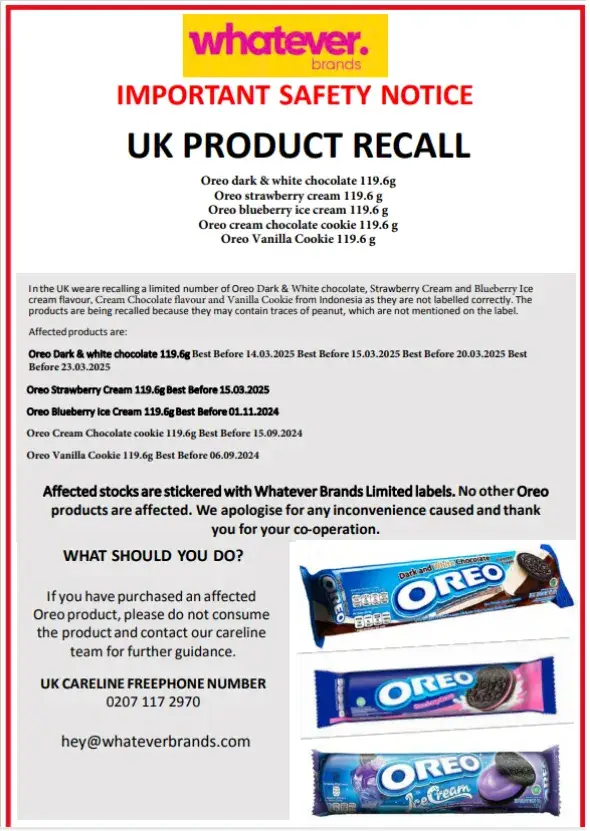 Whatever Brands' recall notice (Whatever Brands)