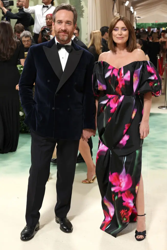 Keeley was with her husband, Matthew Macfadyen. (Marleen Moise/Getty Images)