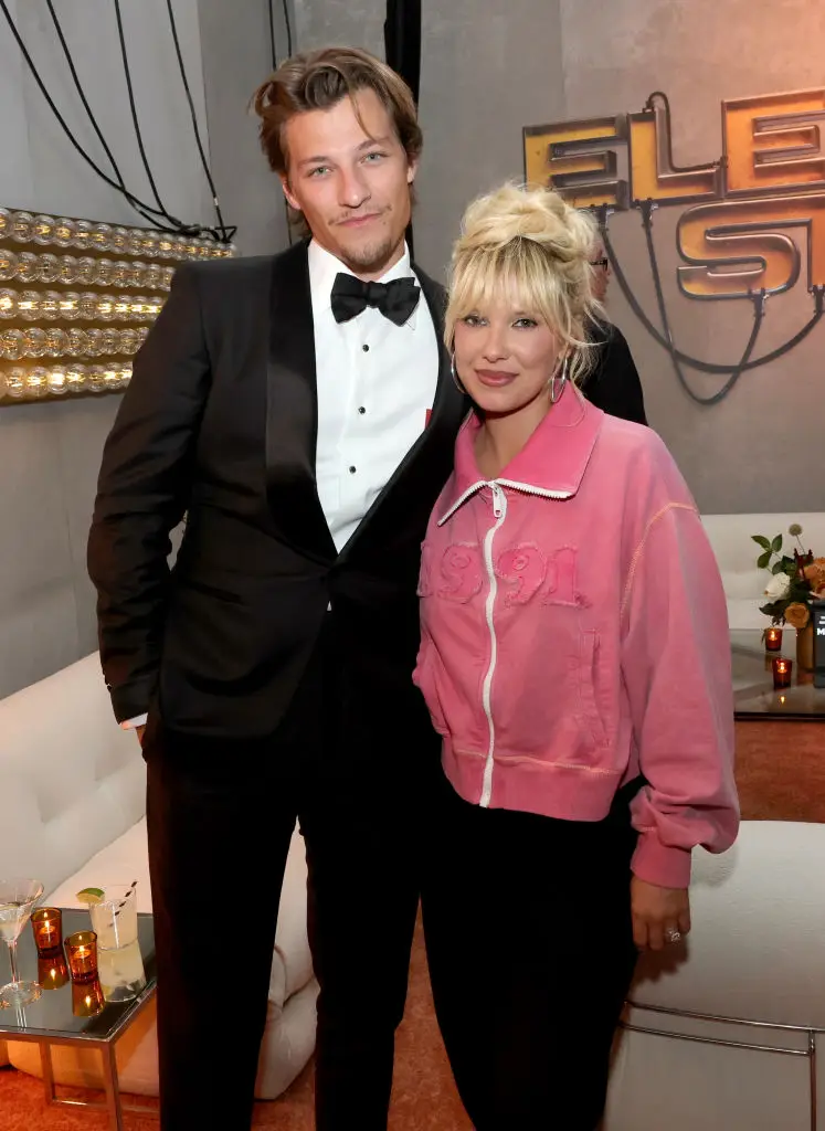 Millie Bobby Brown with her husband, Jake Bongiovi (Kevin Winter/GA/The Hollywood Reporter via Getty Images)