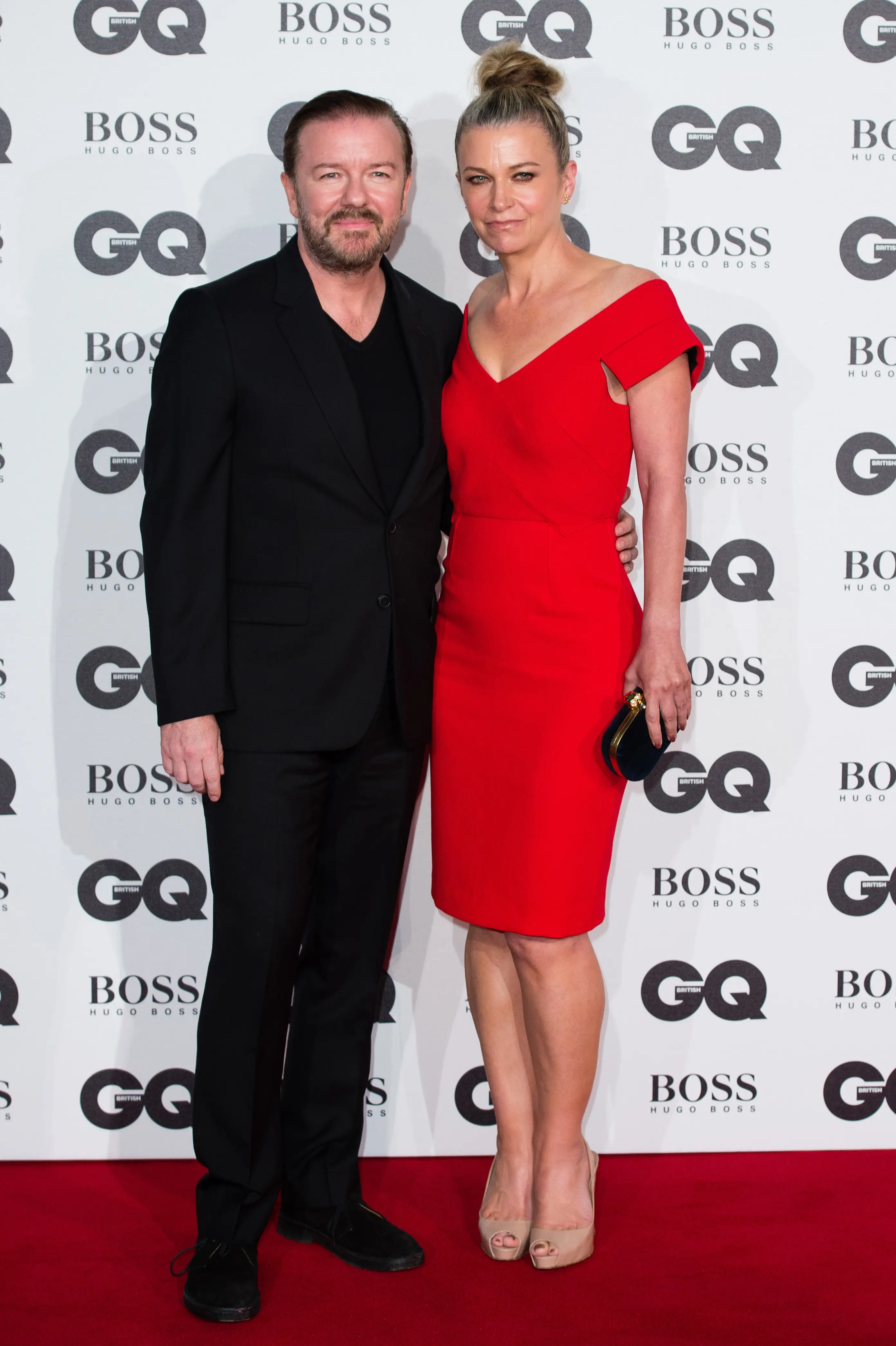 Ricky Gervais' wife Jane Fallon revealed her breast cancer diagnosis yesterday (Jeff Spicer/Getty Images)
