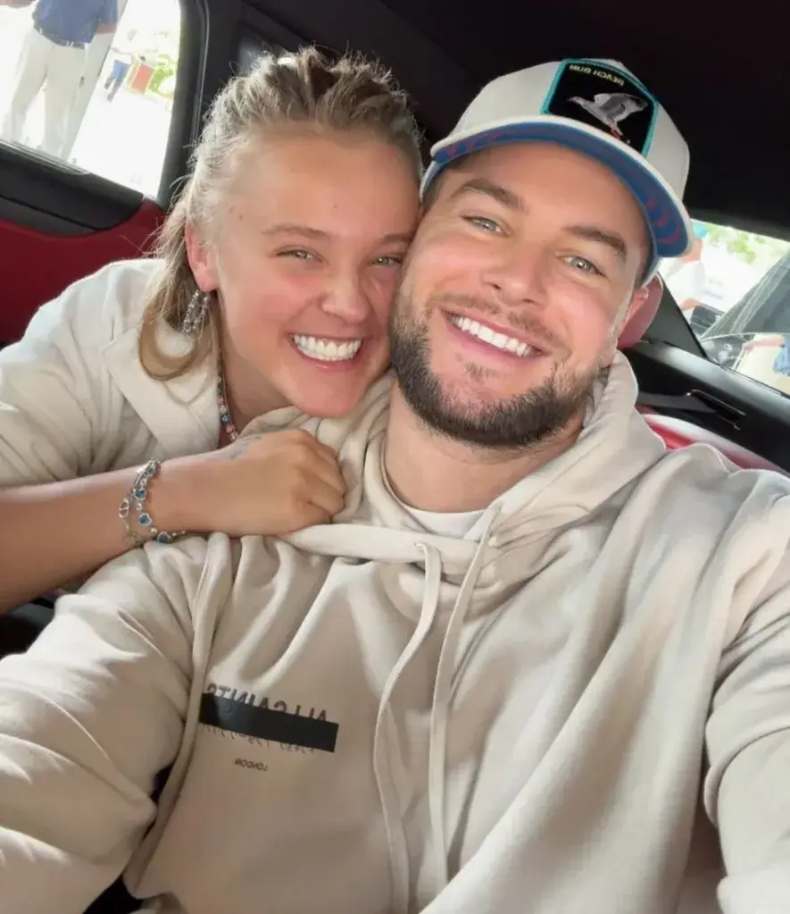 Chris and JoJo have officially been dating for a year now, after they met in the Celebrity Big Brother house (Instagram/@chrishughes)