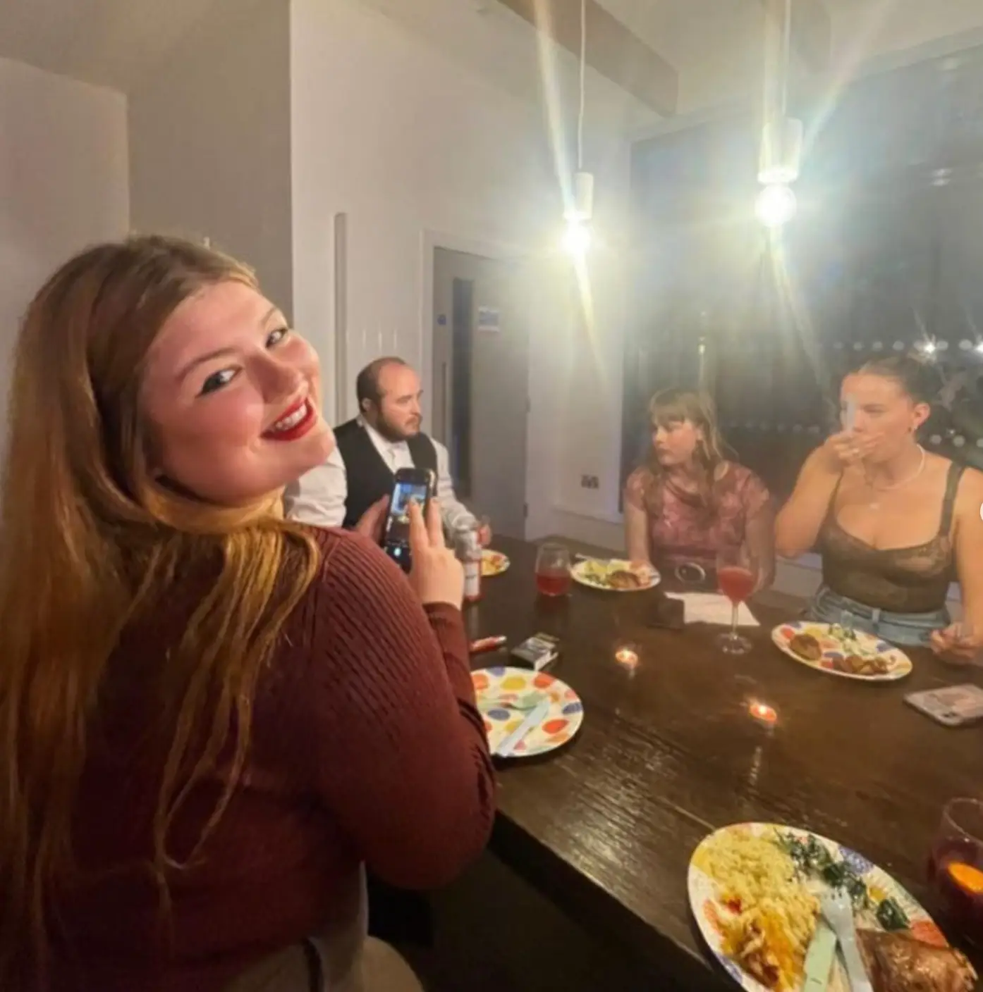 Molly with her close friends.