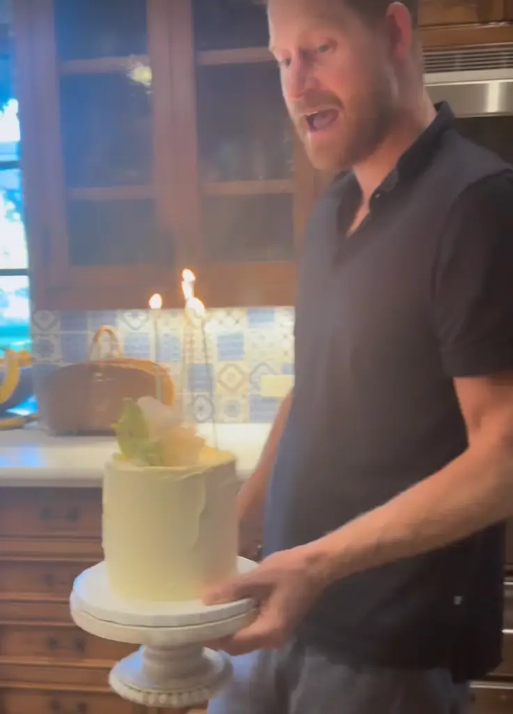 The cake was lemon and elderflower, just like their wedding cake (Instagram/@meghan)