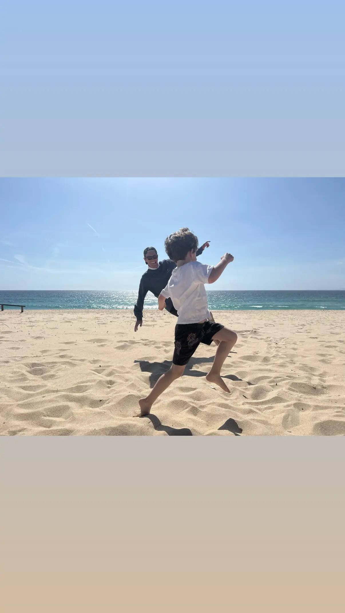 She also shared a picture of August playing in the sand (Instagram/@princesseugenie)