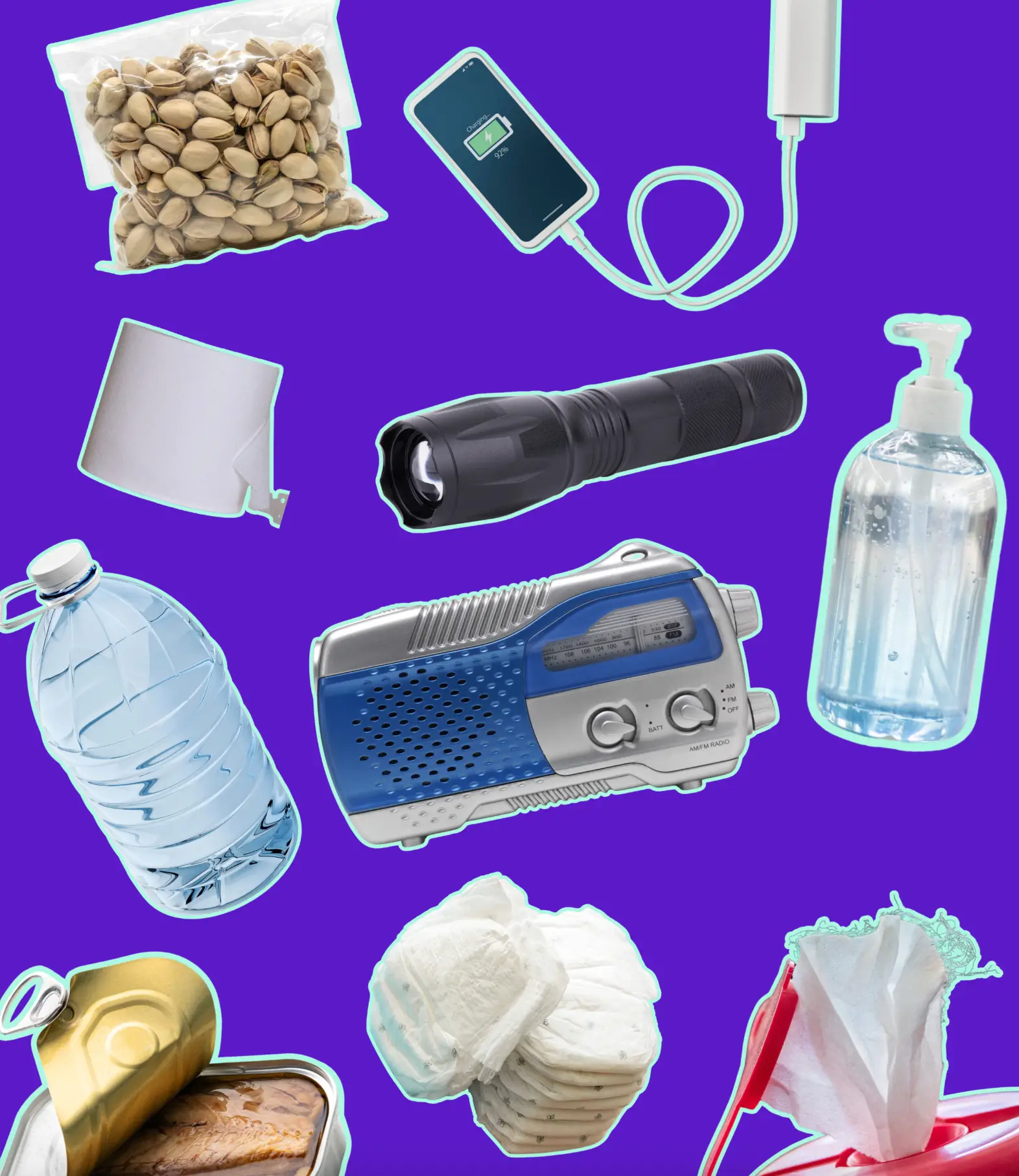 The checklist includes bottled water, torches, and a wind-up or battery-powered radio (Tyla/Getty Stock Images)