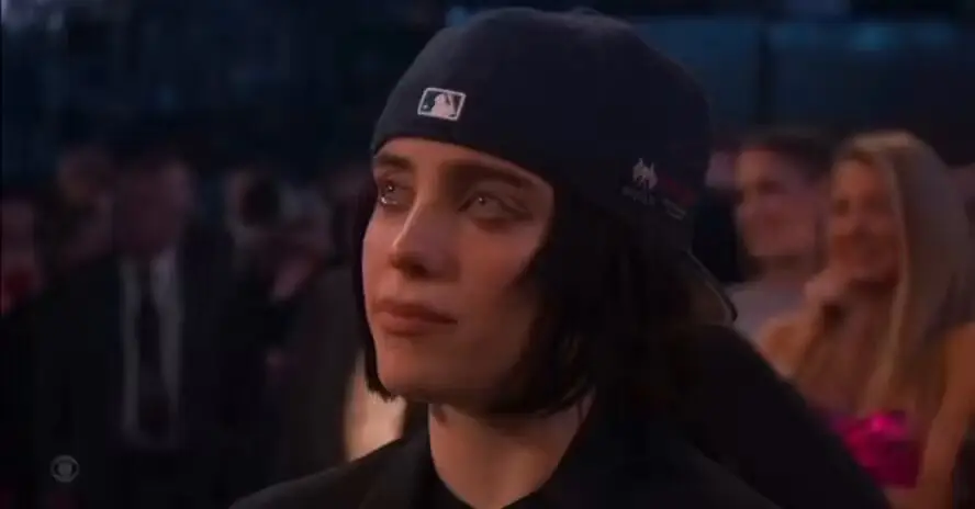 Billie Eilish was seen to be emotional at the awards ceremony. (Paramount)