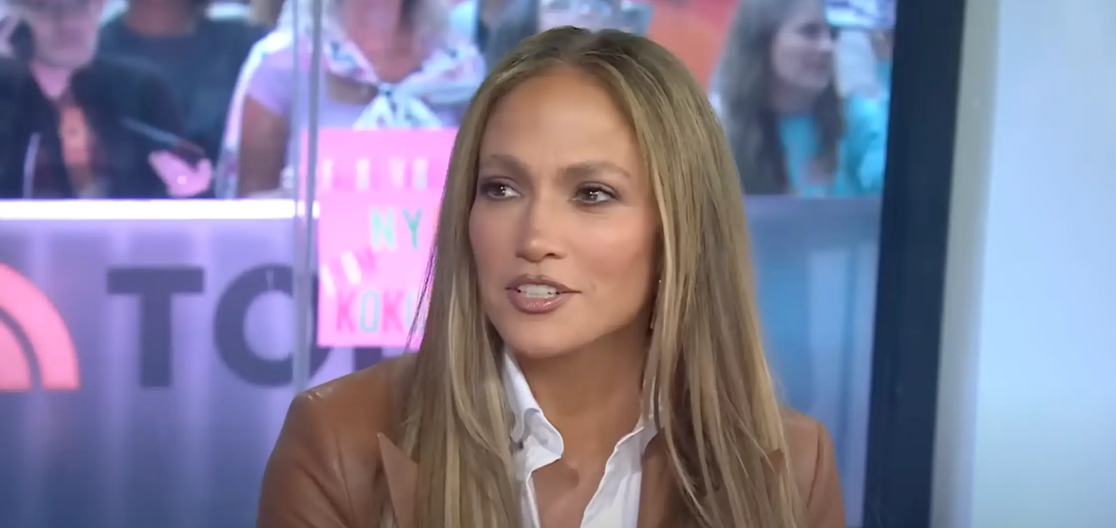 Jennifer Lopez called out a reporter who asked about her divorce from Ben Affleck on Monday (6 October) (NBC)