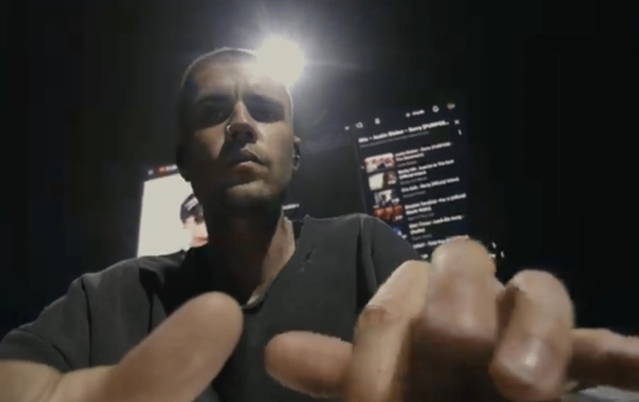 The singer spent a lot of his set singing along to YouTube videos (YouTube/@coachella)