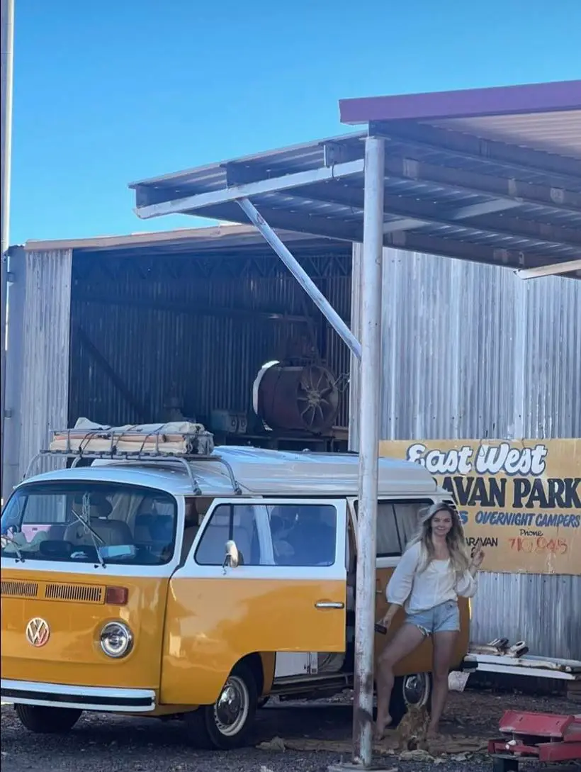 The couple work to make money while travelling.