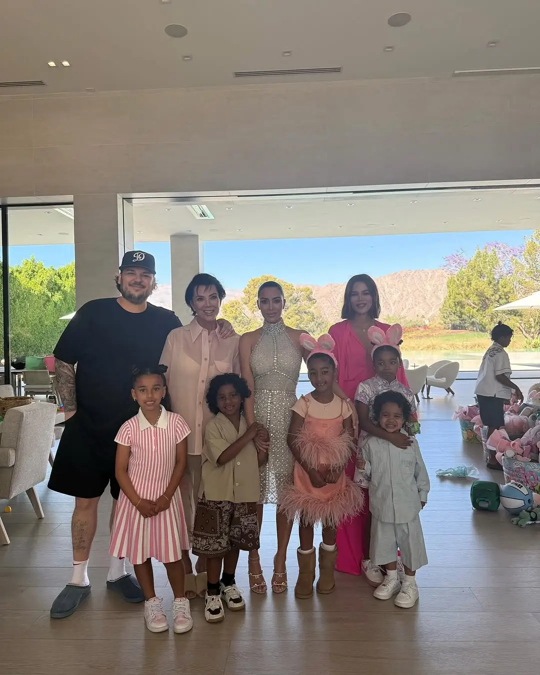 Fans were buzzing to see Rob Kardashian in Kim's Easter family photo dump (Instagram/@kimkardashian)