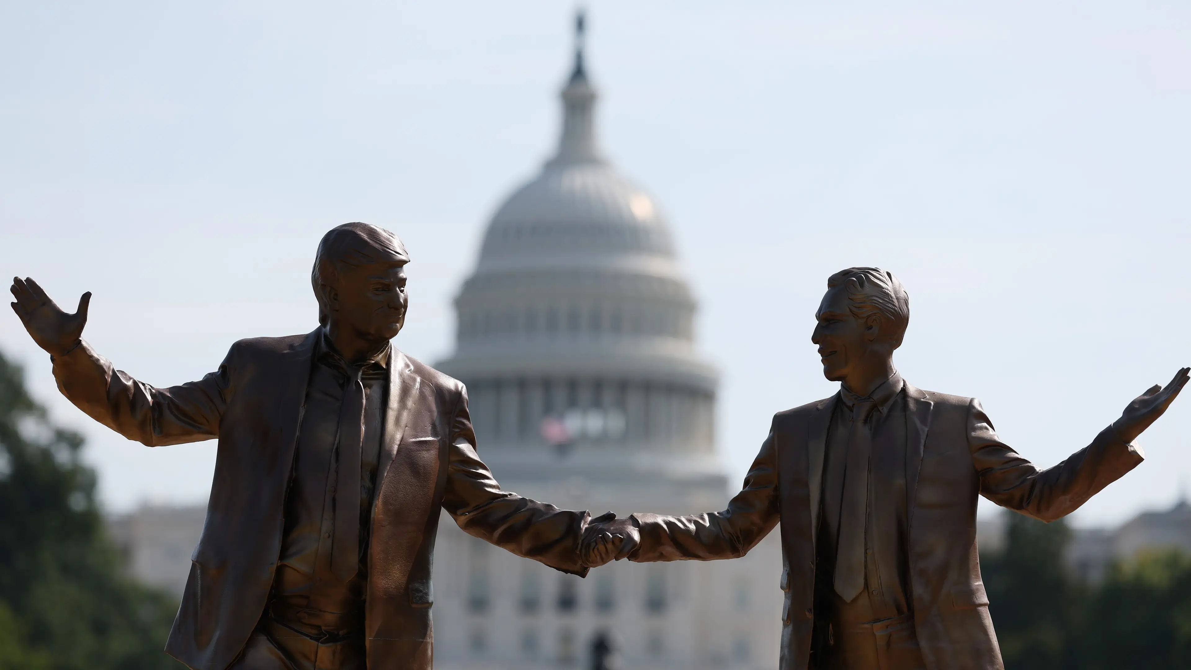 Donald Trump and Jeffrey Epstein statue goes viral and people are stumped by one detail