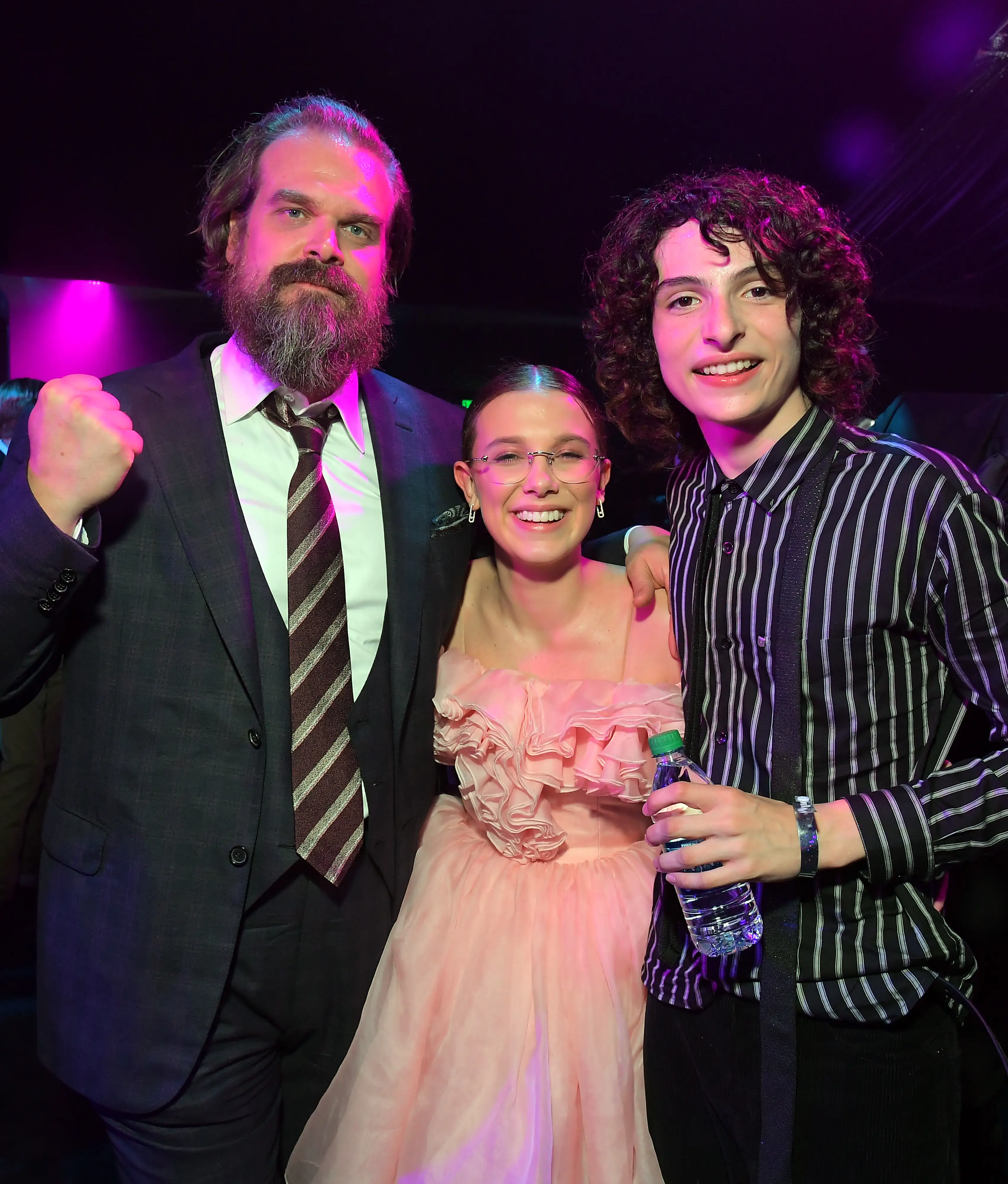 Stranger Things star David Harbour has addressed his rumoured 'feud' with co-star Millie Bobby Brown (Charley Gallay/Getty Images for Netflix)