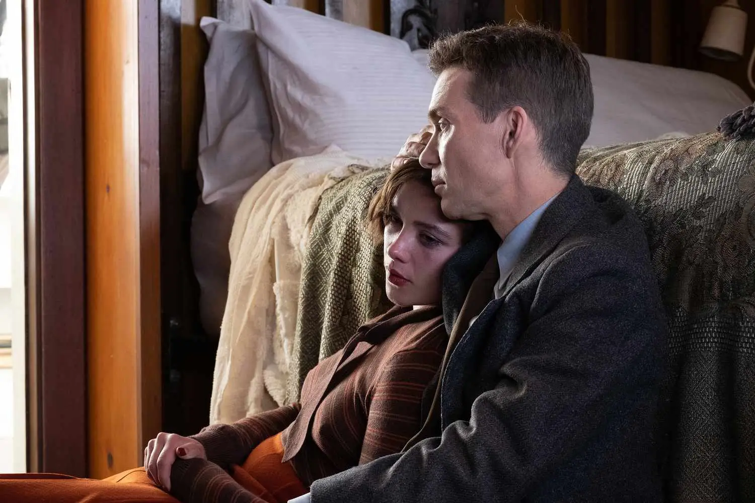Murphy starred as J. Robert Oppenheimer while Pugh took on the role of Jean Tatlock (Universal Pictures)