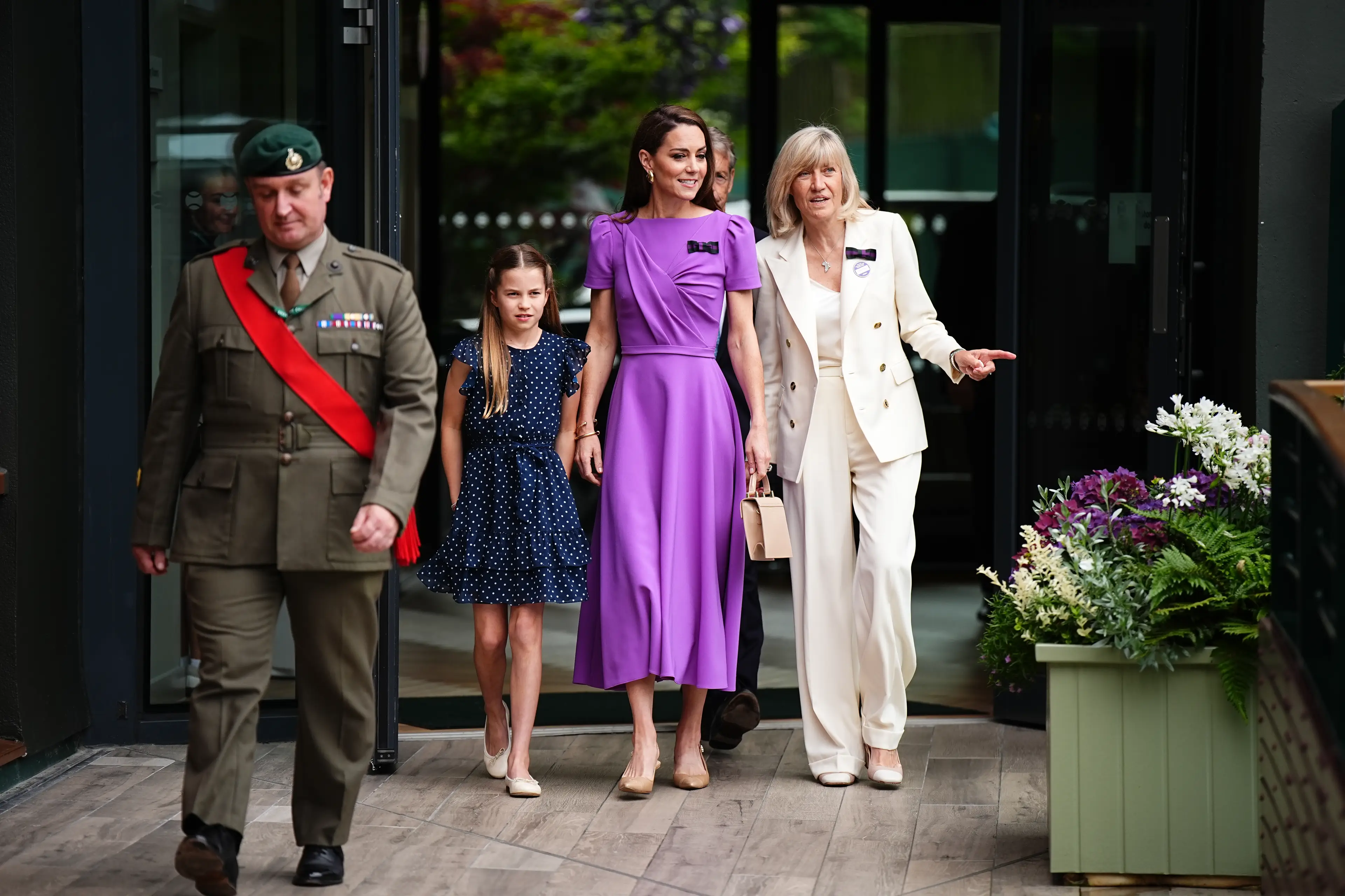 Kate Middleton was joined by her daughter, Charlotte, at Wimbledon. (Aaron Chown - WPA Pool/Getty Images)