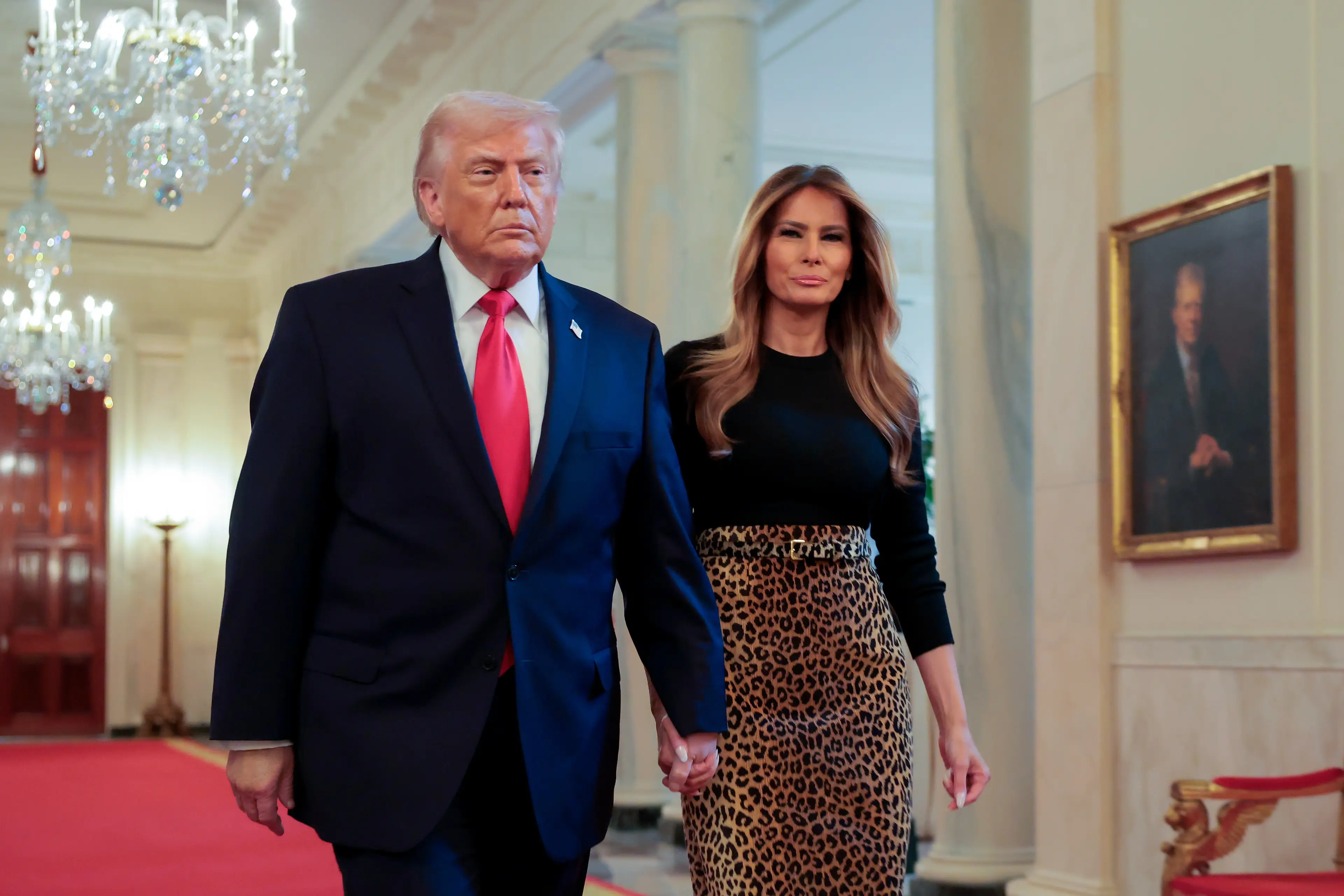 The US President revealed he enlisted the help of the military to fix the autocorrect setting (Heather Diehl/Getty Images)