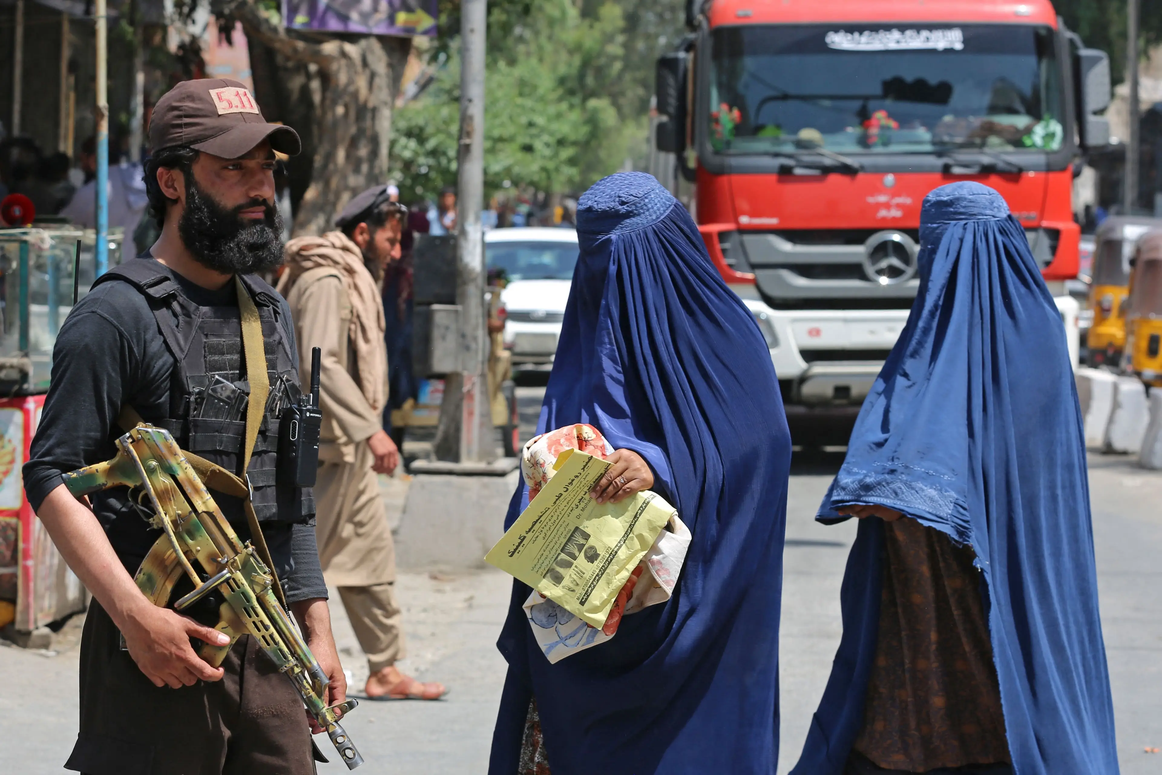 The UN reports that just seven percent of Afghan women are employed, compared with 84 percent of men (SHAFIULLAH KAKAR/AFP via Getty Images)