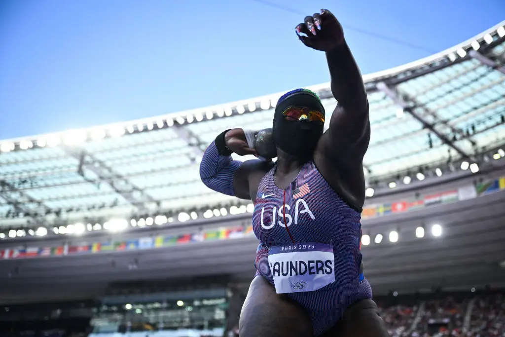 Team USA's shot put star Raven Saunders won silver at the Tokyo 2020 Olympics. (BEN STANSALL/AFP via Getty Images)