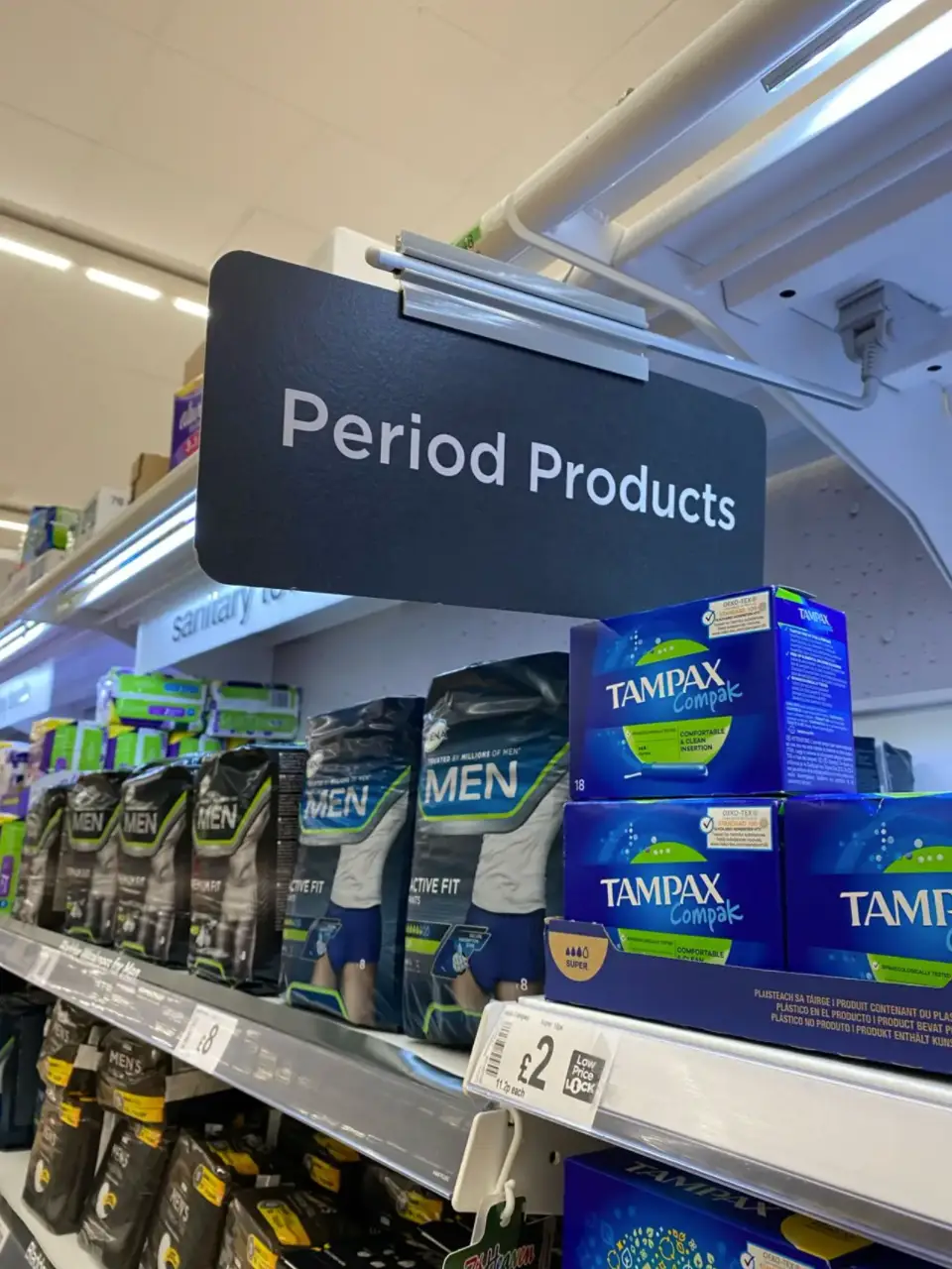 Signage has been updated in stores (