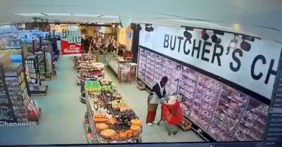 The shocked mum shared CCTV footage of the incident to social media.