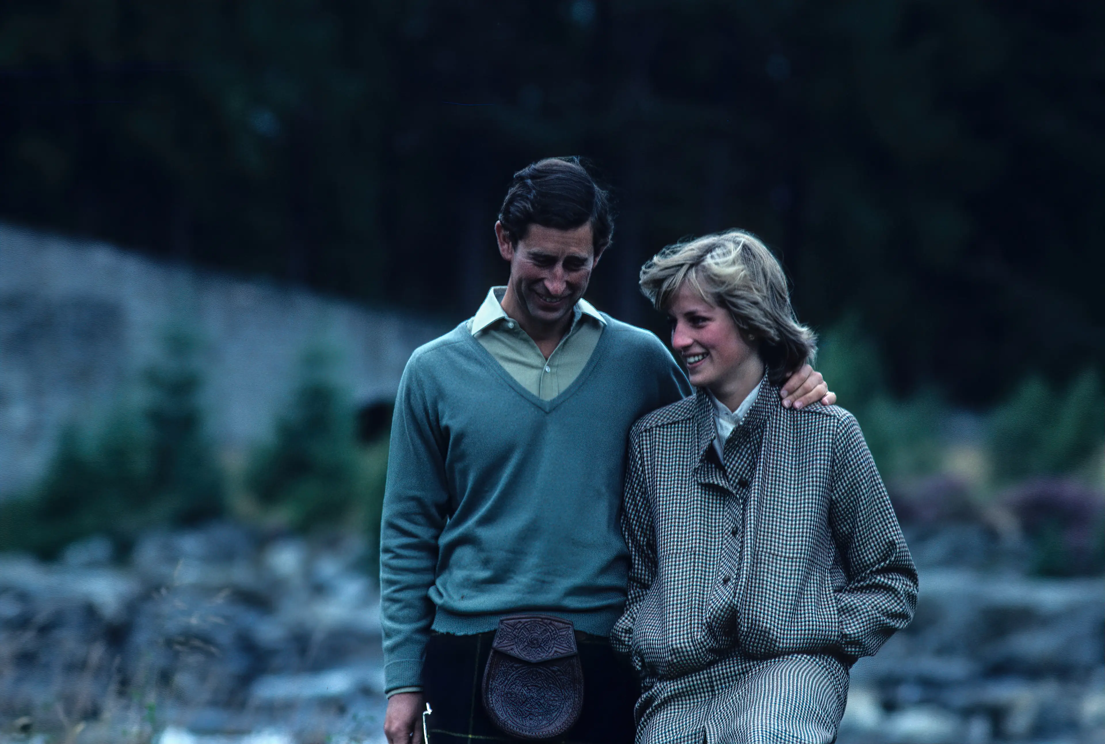 The couple were photographed on their honeymoon in Scotland (Photo by John Scott/Princess Diana Museum/Getty Images)