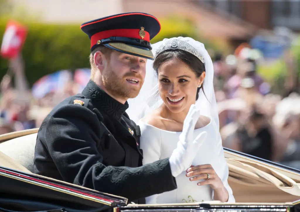 The text message exchange took place just four days before Harry and Meghan's royal wedding (Pool / Contributor / Getty Images)