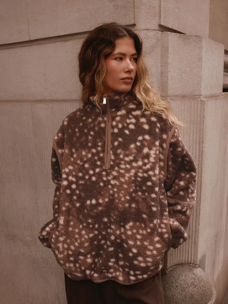 This Next fleece is one of the pieces that started the fawn-core craze (Next)