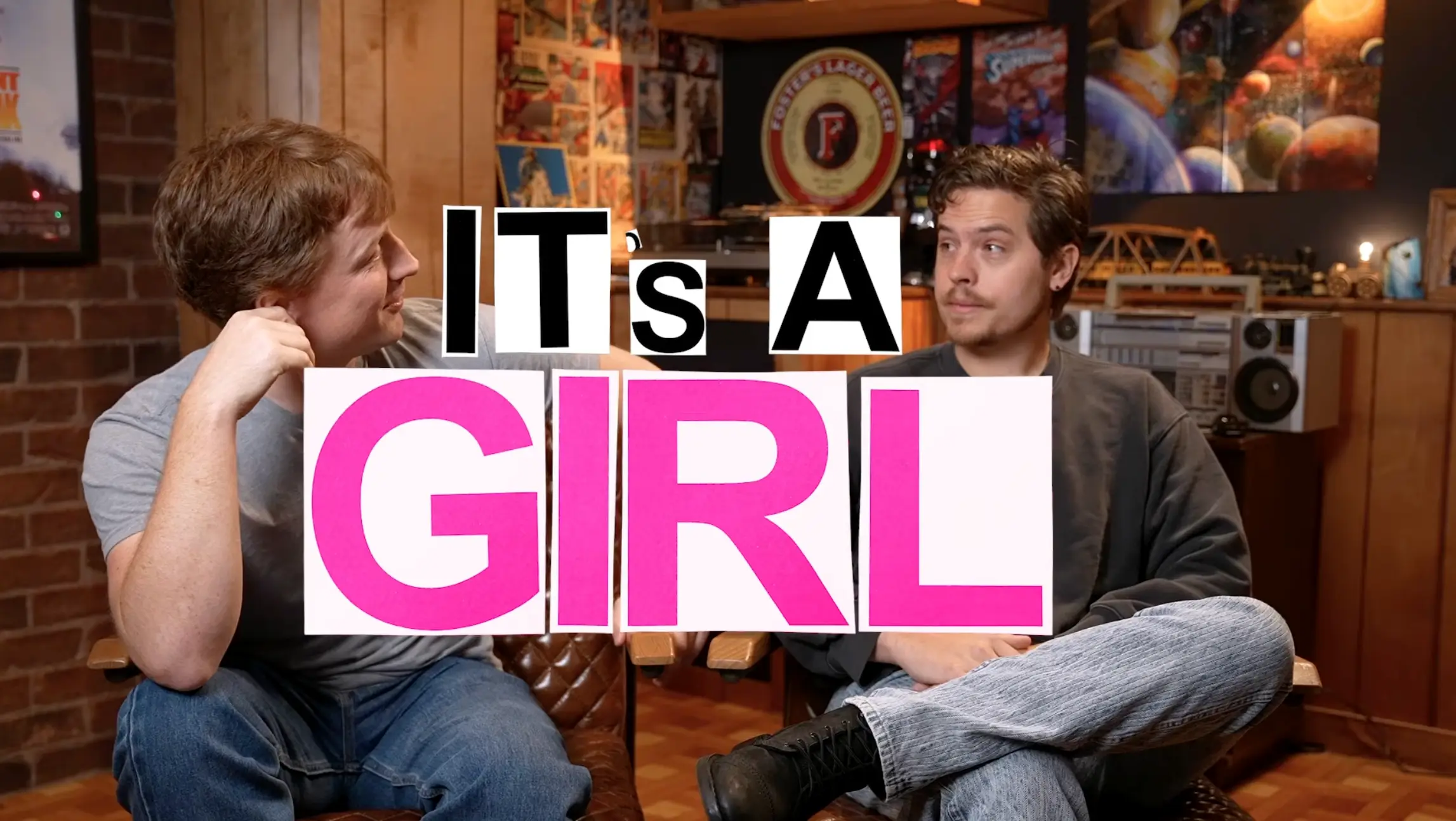 The couple revealed they gave their baby the sweet nickname of 'principessa' (YouTube/@Wildmen Podcast)